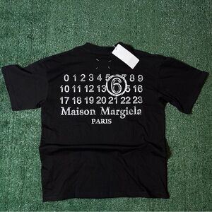 Maison Martin Margiela Black Numeric Graphic Tee